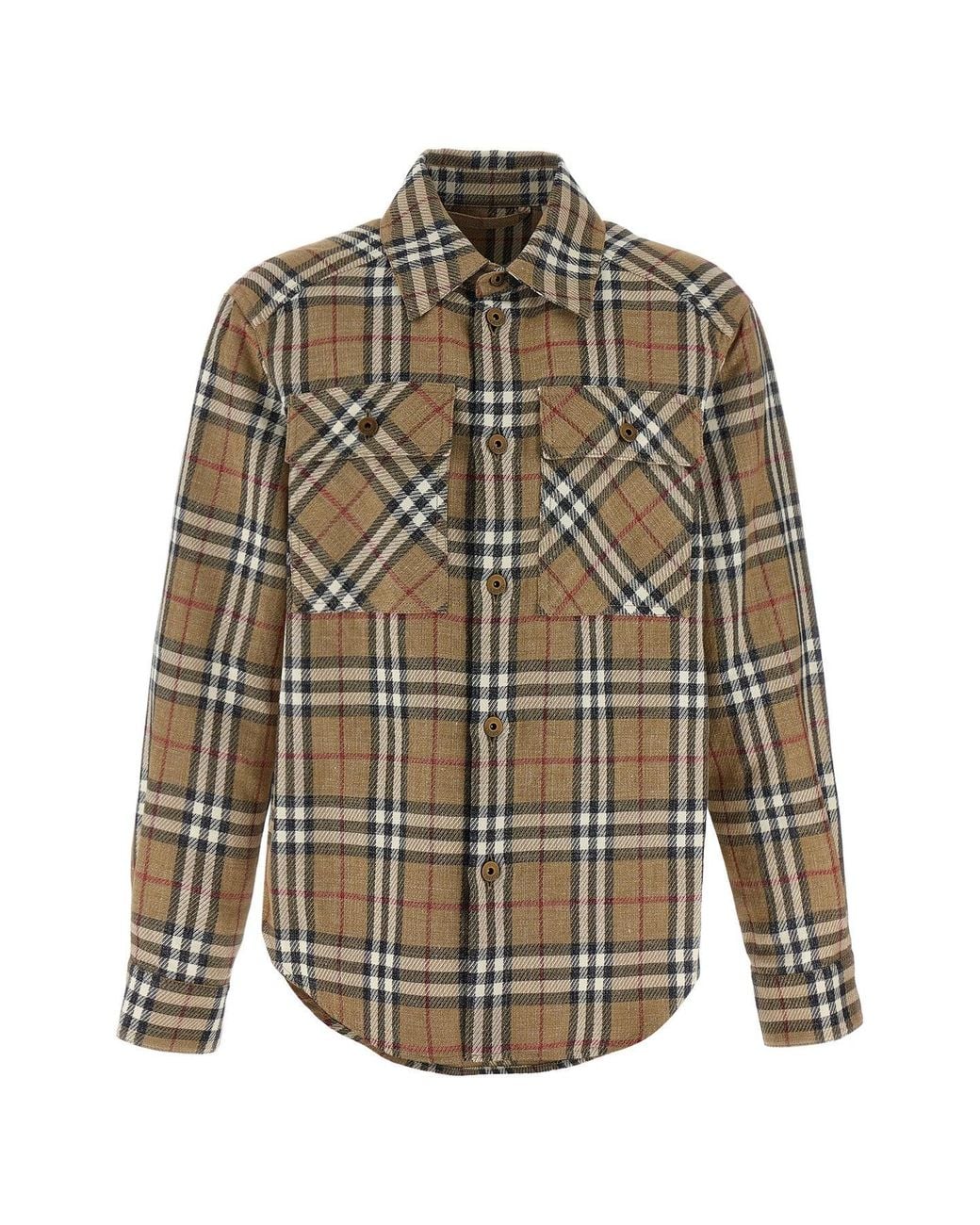 Burberry Gray Shirt 'Oversized Check' for men