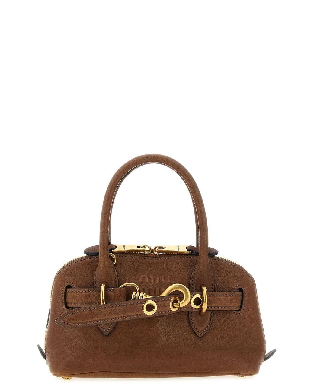 Miu Miu Brown 'aventure' Mini Handbag
