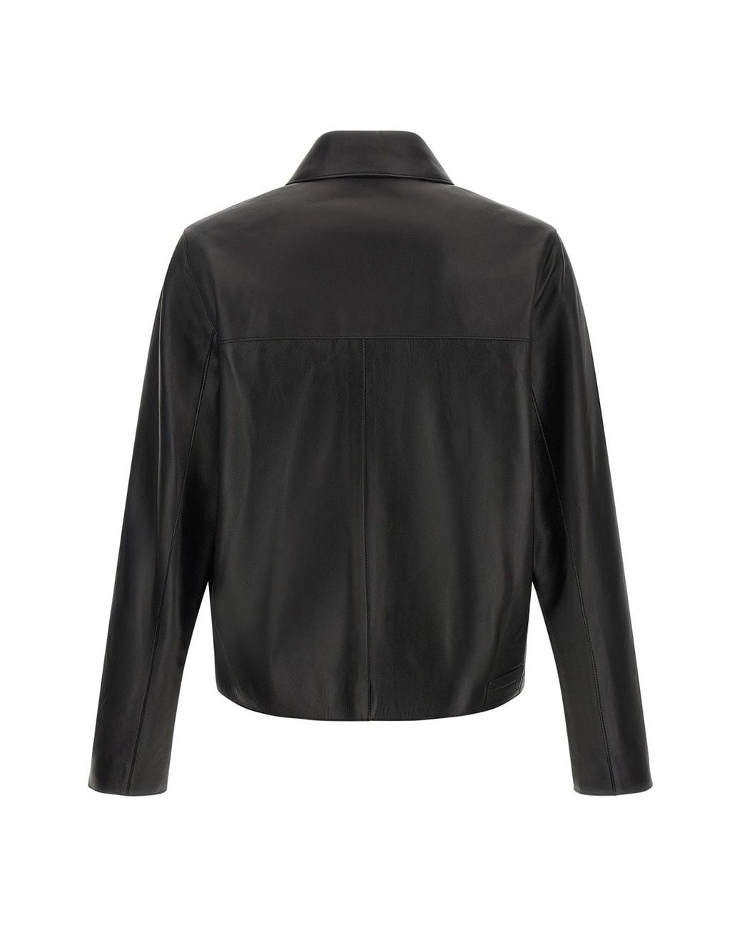 AMI Black Leather Jacket for men
