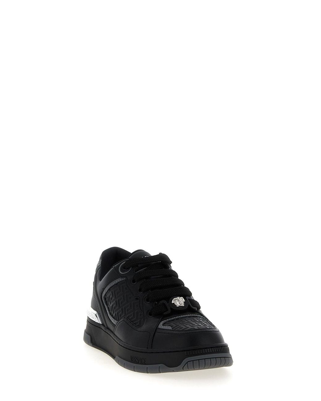 Versace Black Sneaker With Medusa Biggie Detail for men
