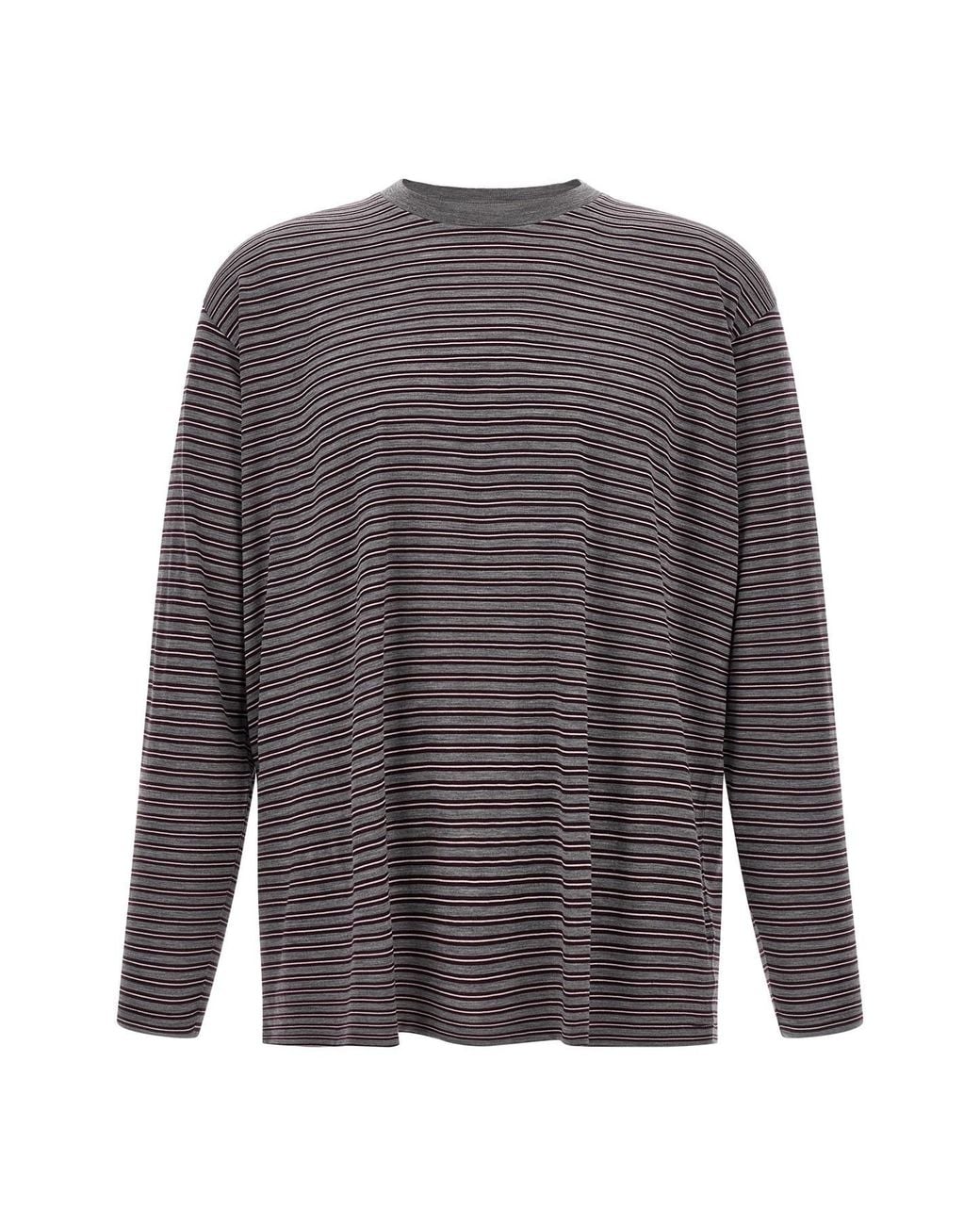 Auralee Gray Merino Wool Sweater for men
