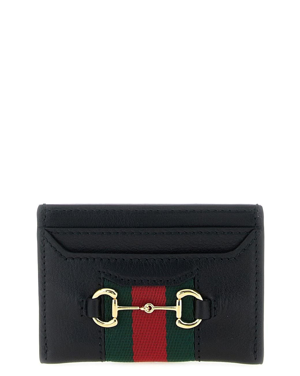 Gucci Black Cardholder With Horsebit Hardware