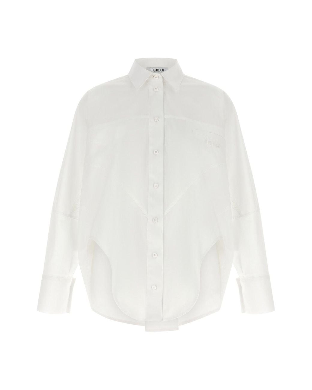 The Attico White Shaped Hem Shirt