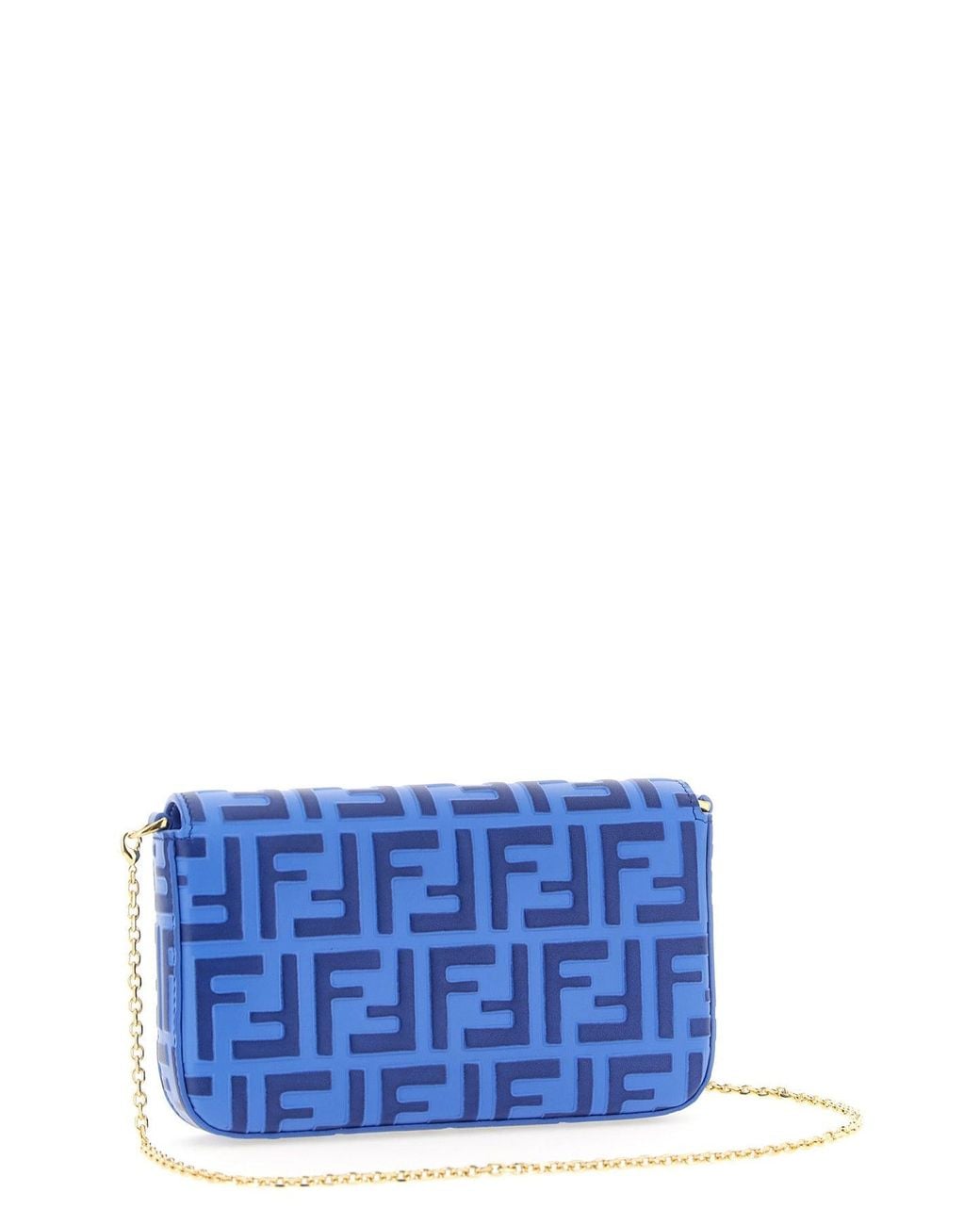Fendi Blue 'Ff Diamonds' Wallet On Chain