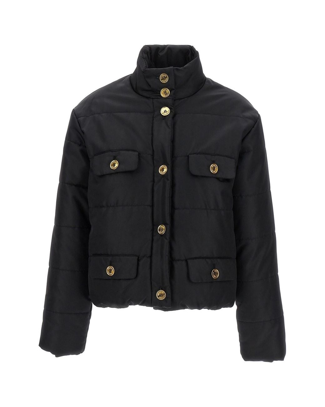 Moschino Black Logo Button Down Jacket