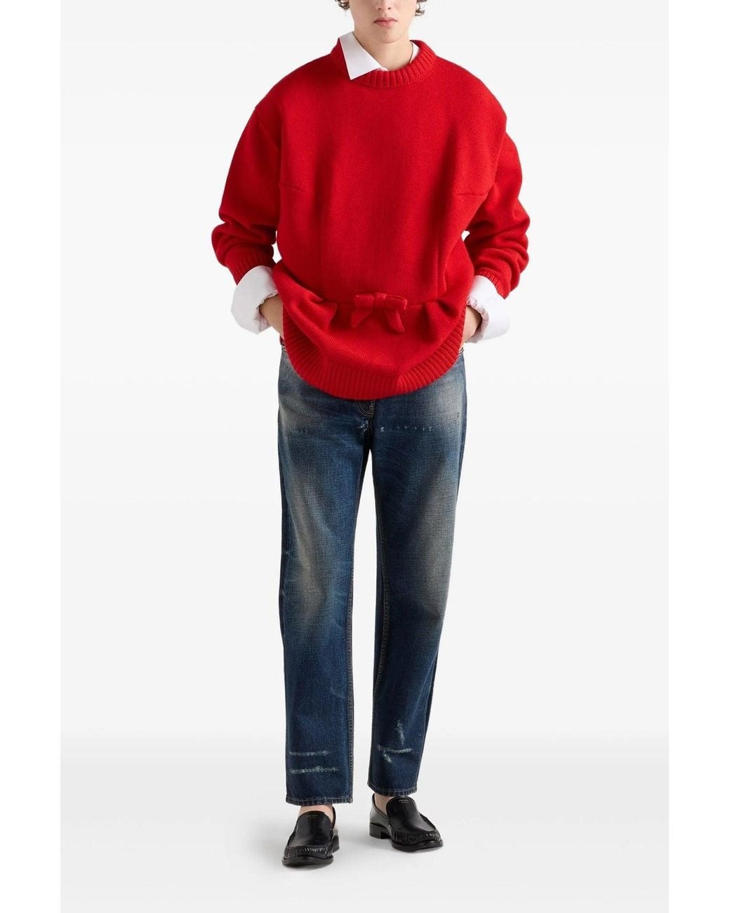 Prada Red Sweater 'Girocollo'