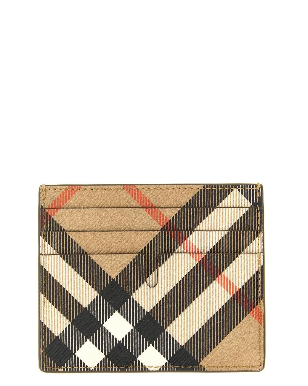 Burberry Brown Cardholder With Vintage Check Pattern for men