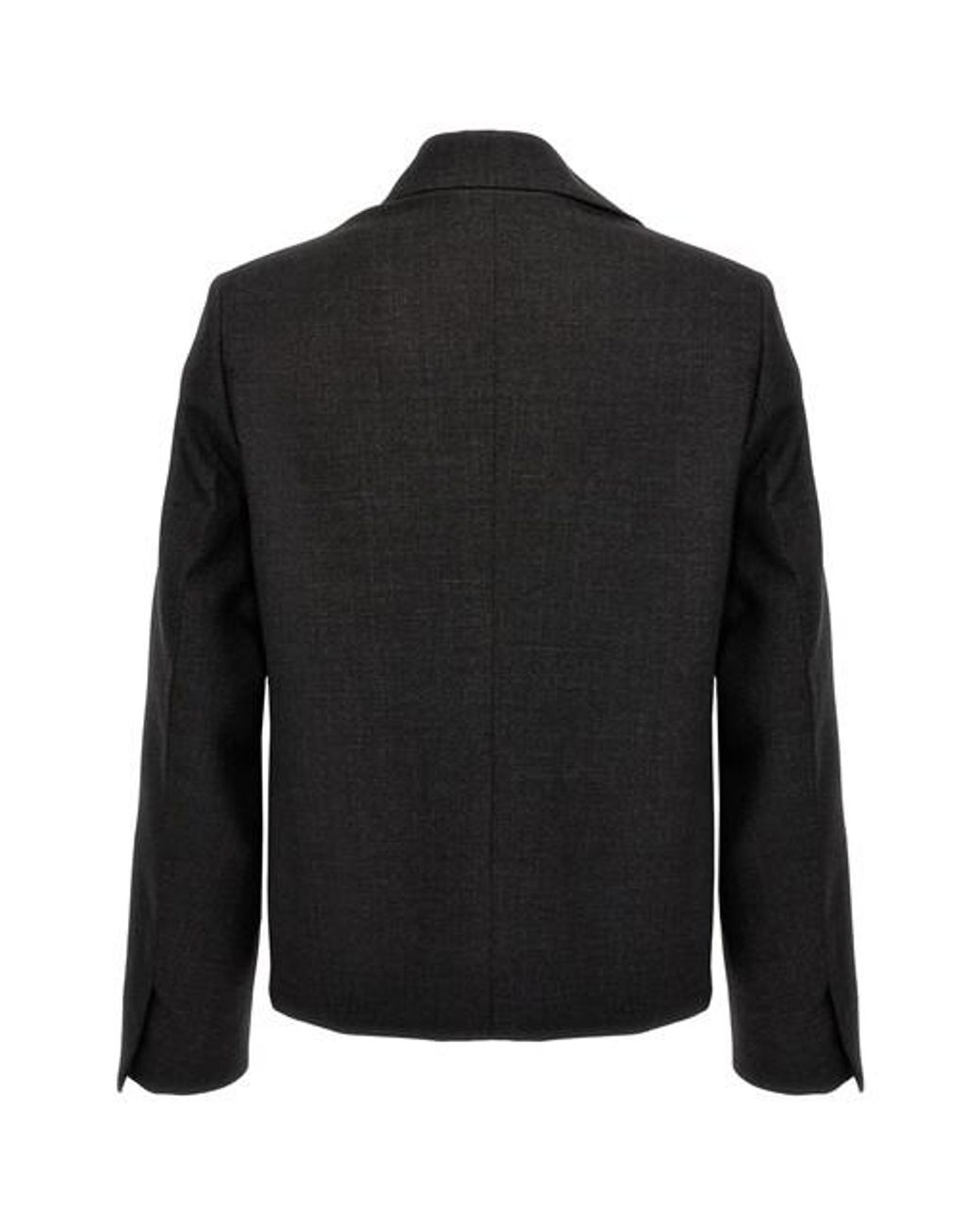Cappotto grigio in lana con zip argento di Givenchy in Black da Uomo