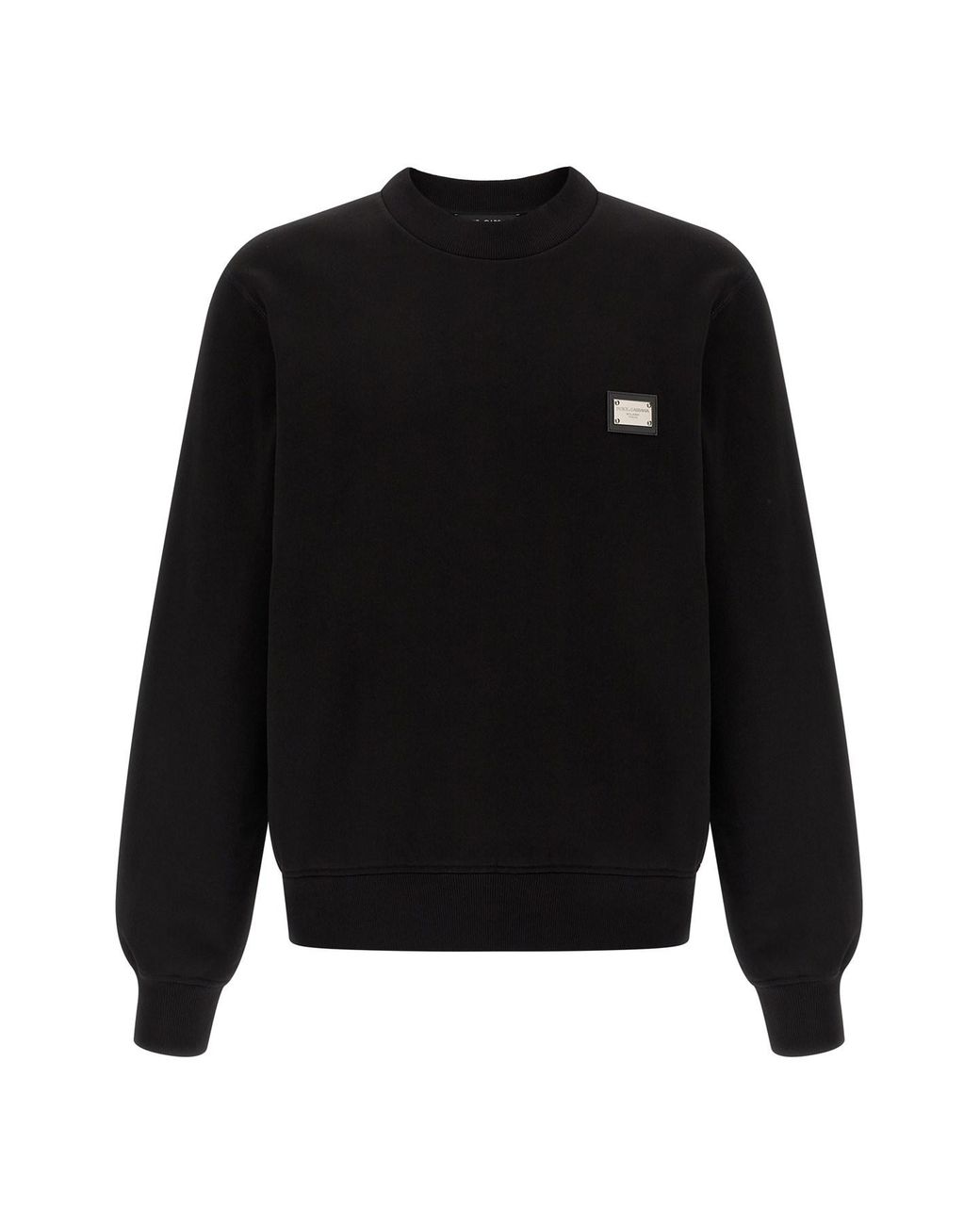 Dolce & Gabbana Black Logo Plate Sweatshirt for men