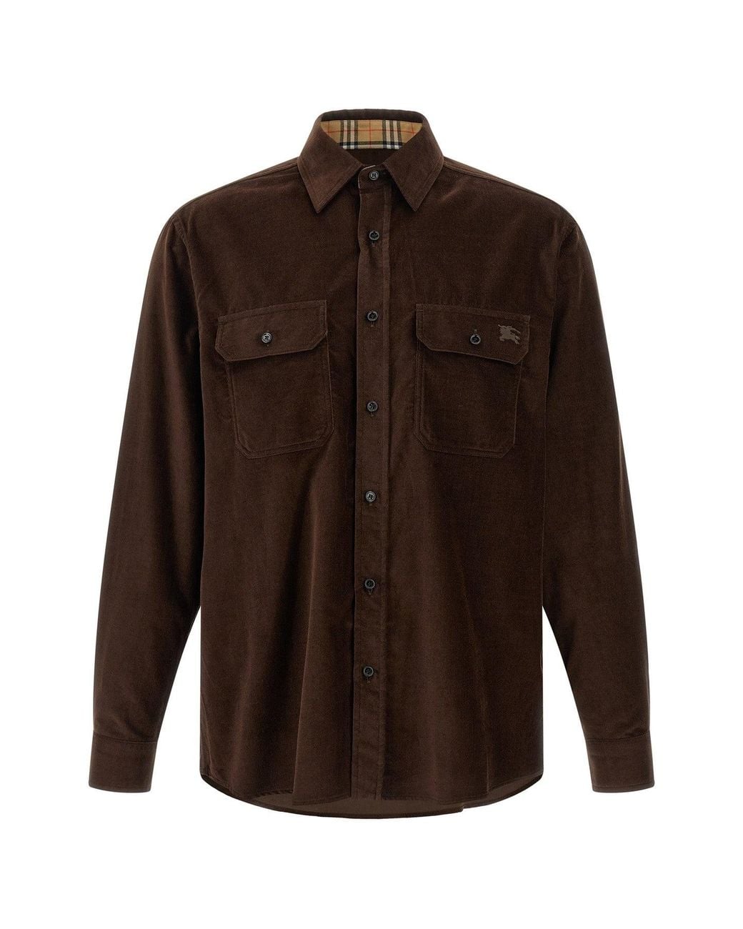 Burberry Brown Cadoc Corduroy Shirt for men