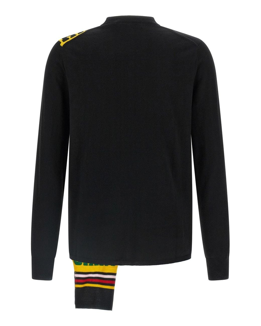 Comme des Garçons Black Sweater 'Asymmetric Intarsia' for men