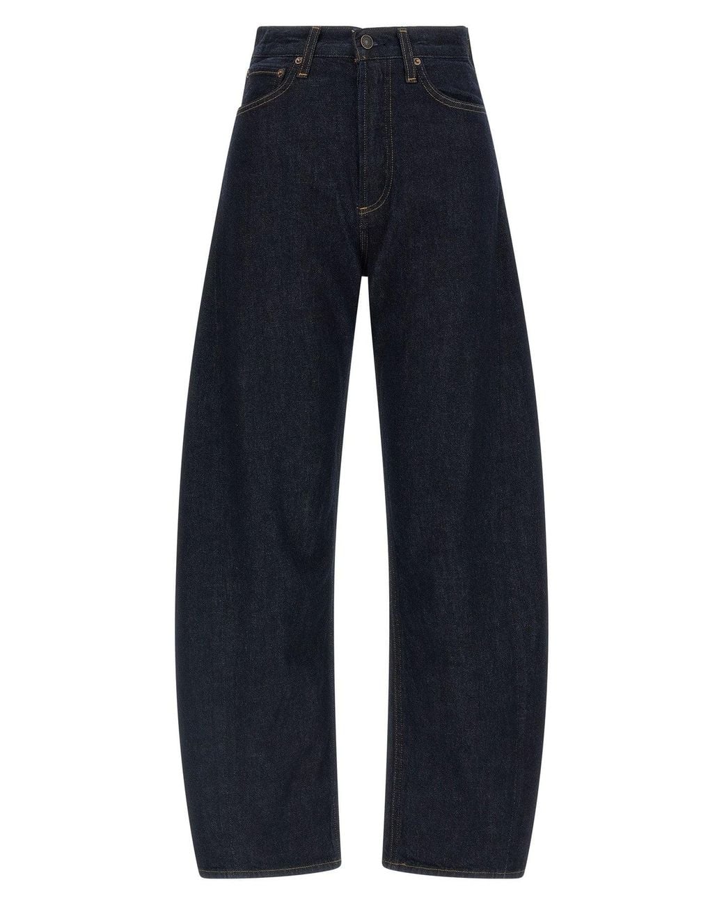 Agolde Blue Luna Pieced Jeans With Curved Silhouette