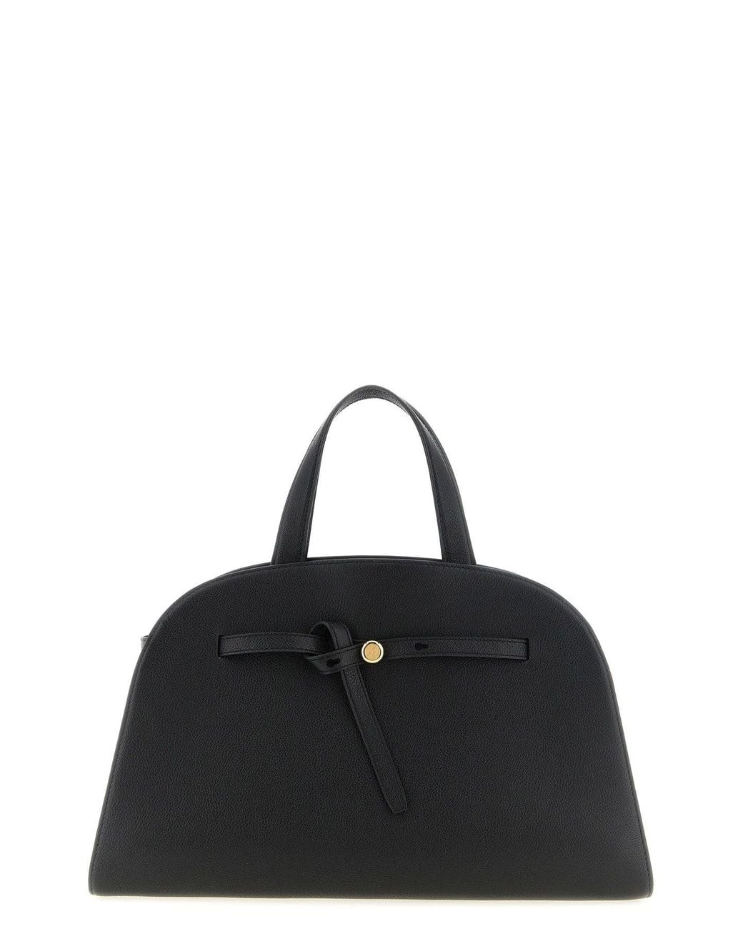 Tory Burch Black Romy Bauletto Bag With Knotted Belt Detail