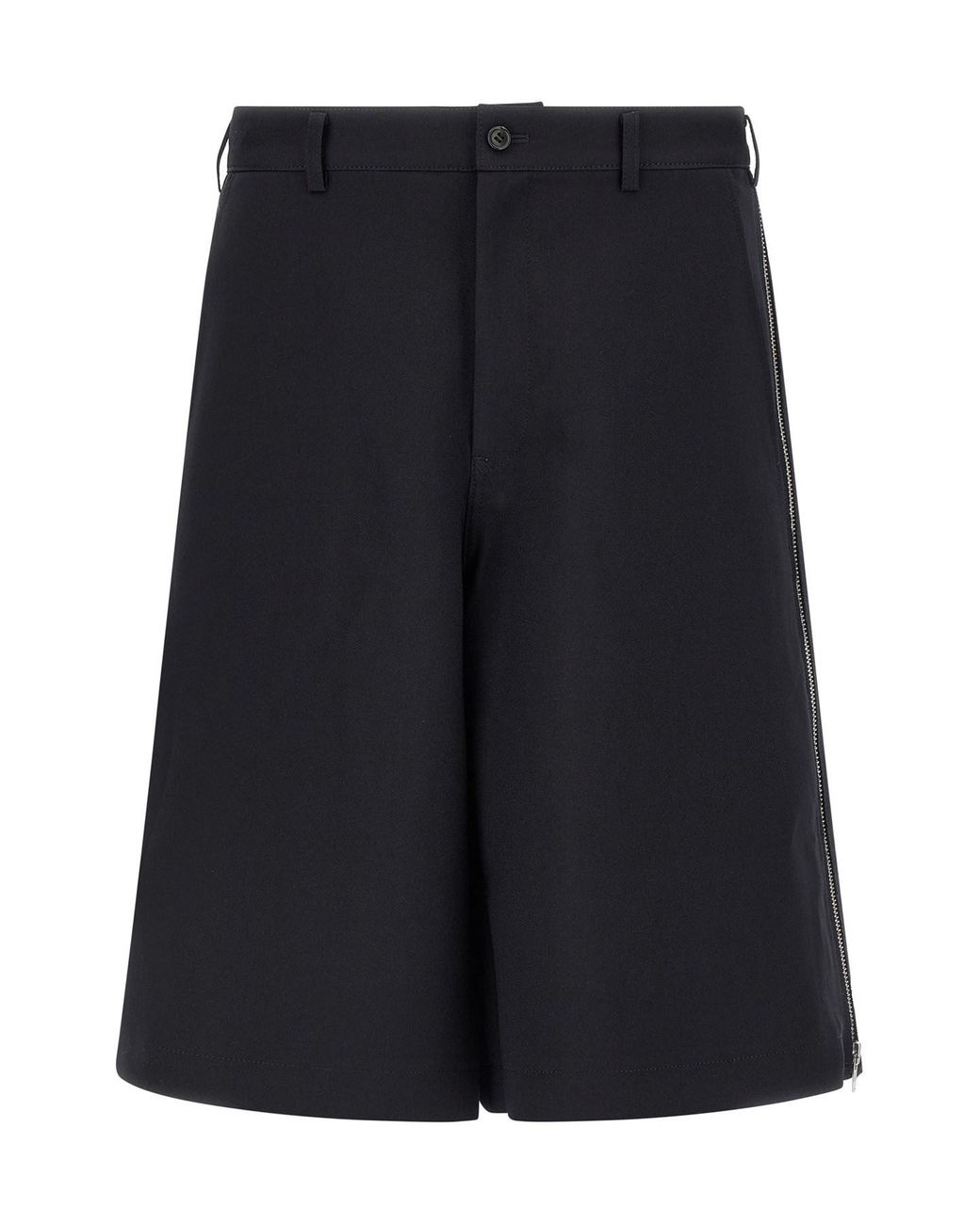 Comme des Garçons Blue Zip Bermuda Shorts for men