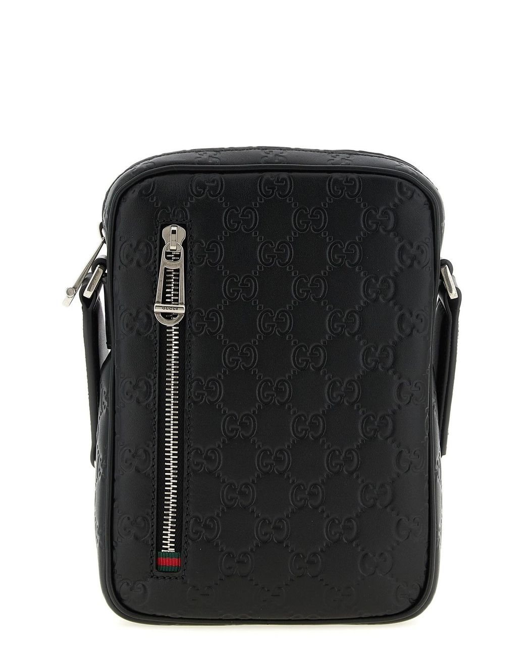 Gucci Black 'Gg Emblem' Small Crossbody Bag for men