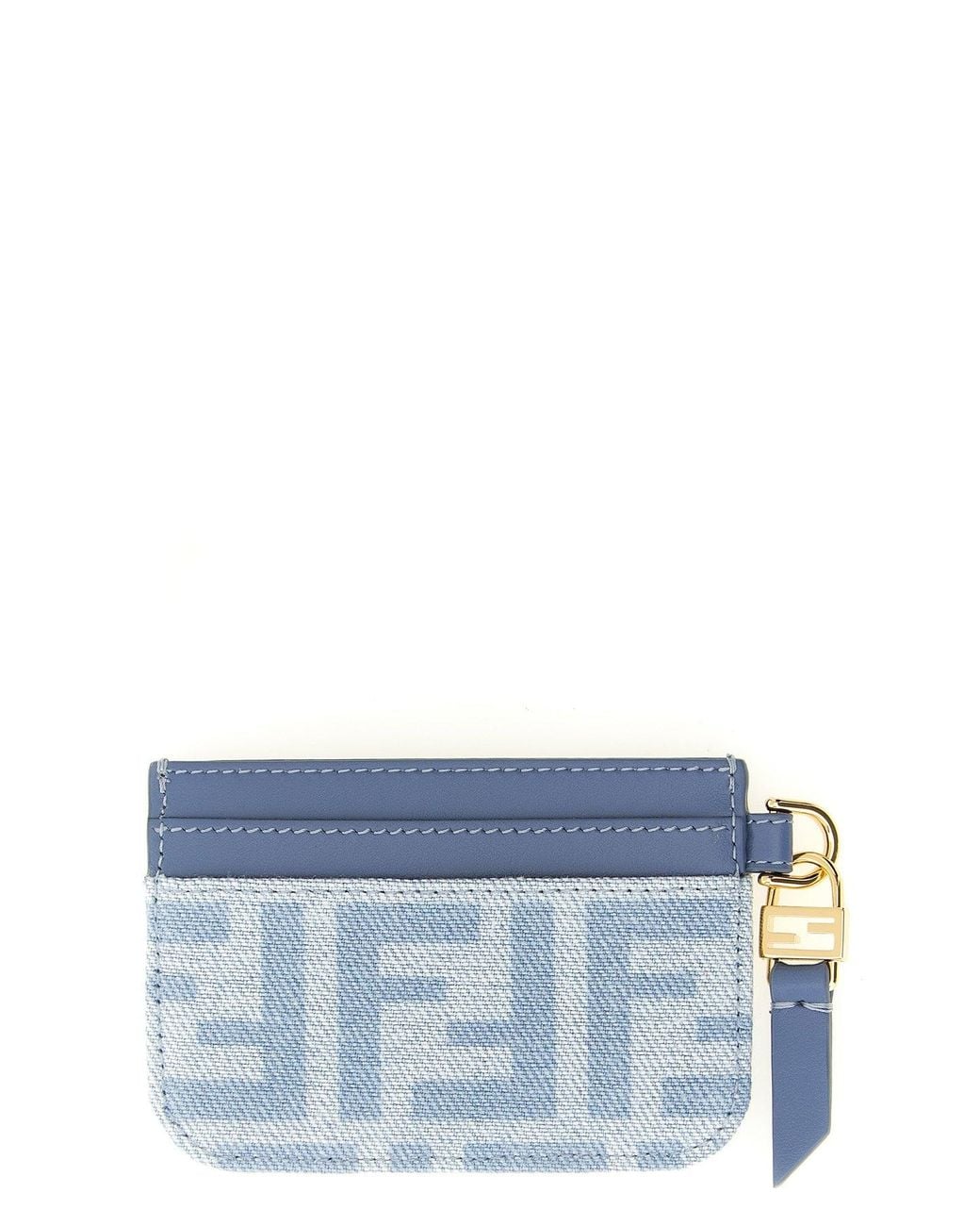 Fendi Blue 'Baguette' Card Holder