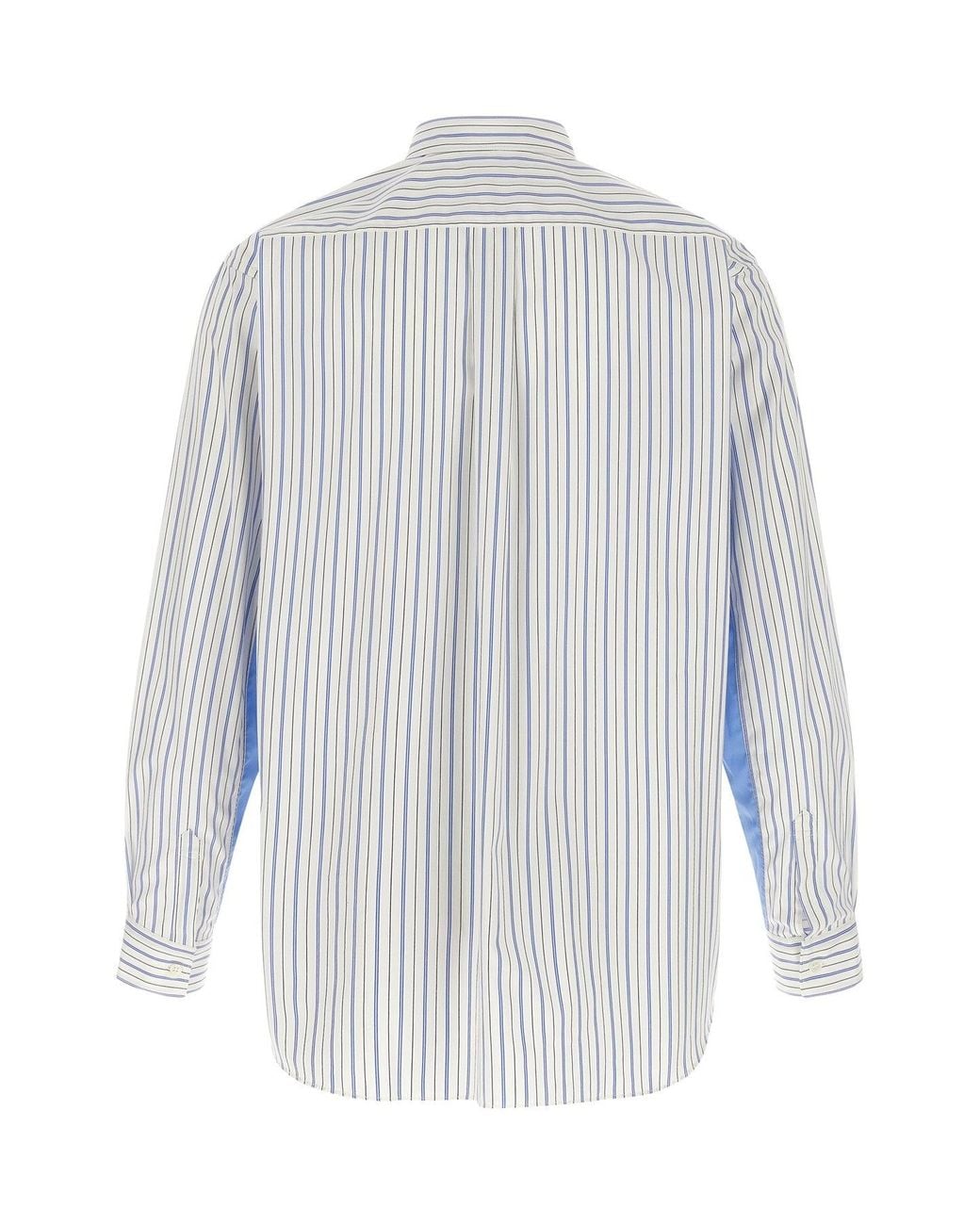 Comme des Garçons White Panelled Stripe Shirt for men
