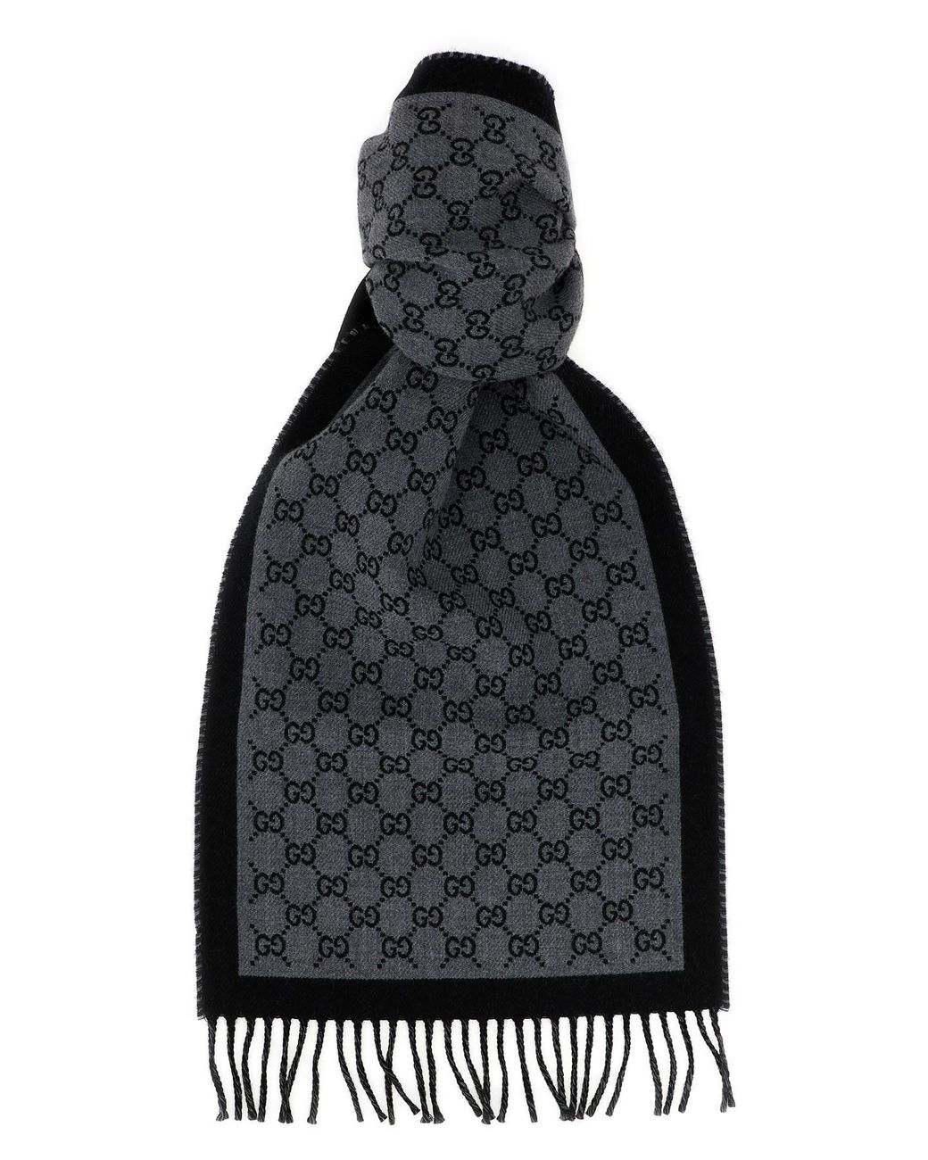 Sciarpa Jacquard 'Gg' di Gucci in Black da Uomo