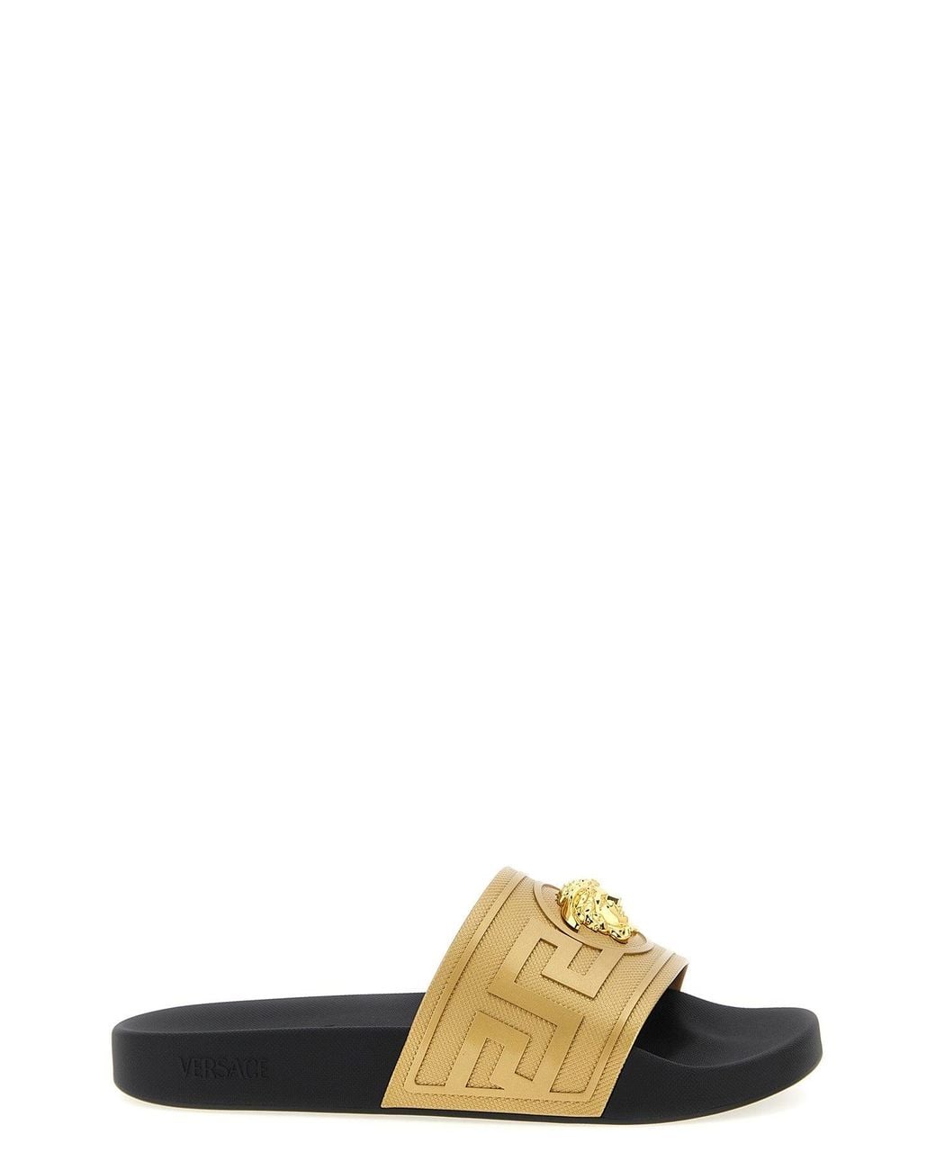 Versace Metallic Sandal 'Slide Medusa' for men