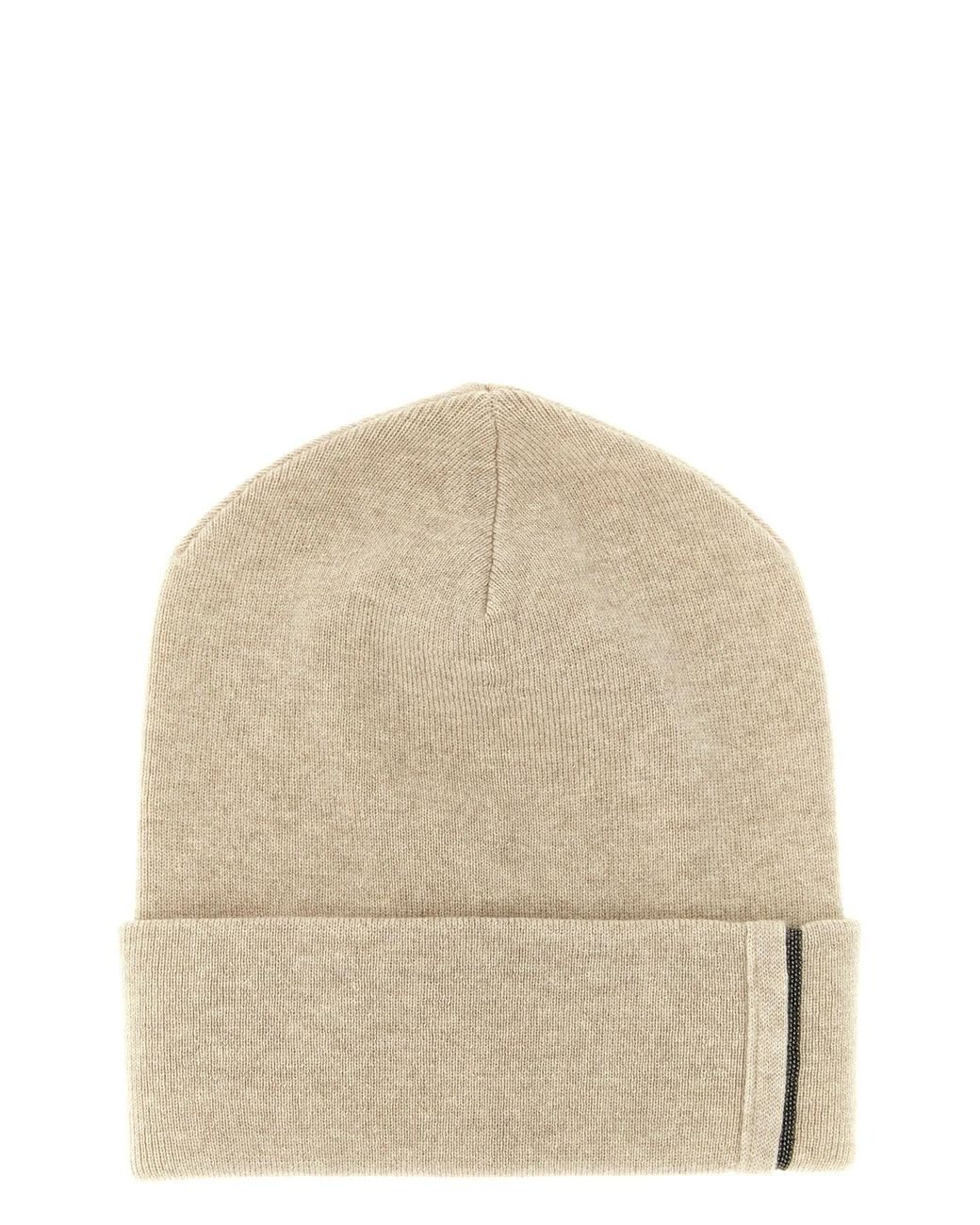 Brunello Cucinelli Natural 'monile' Beanie