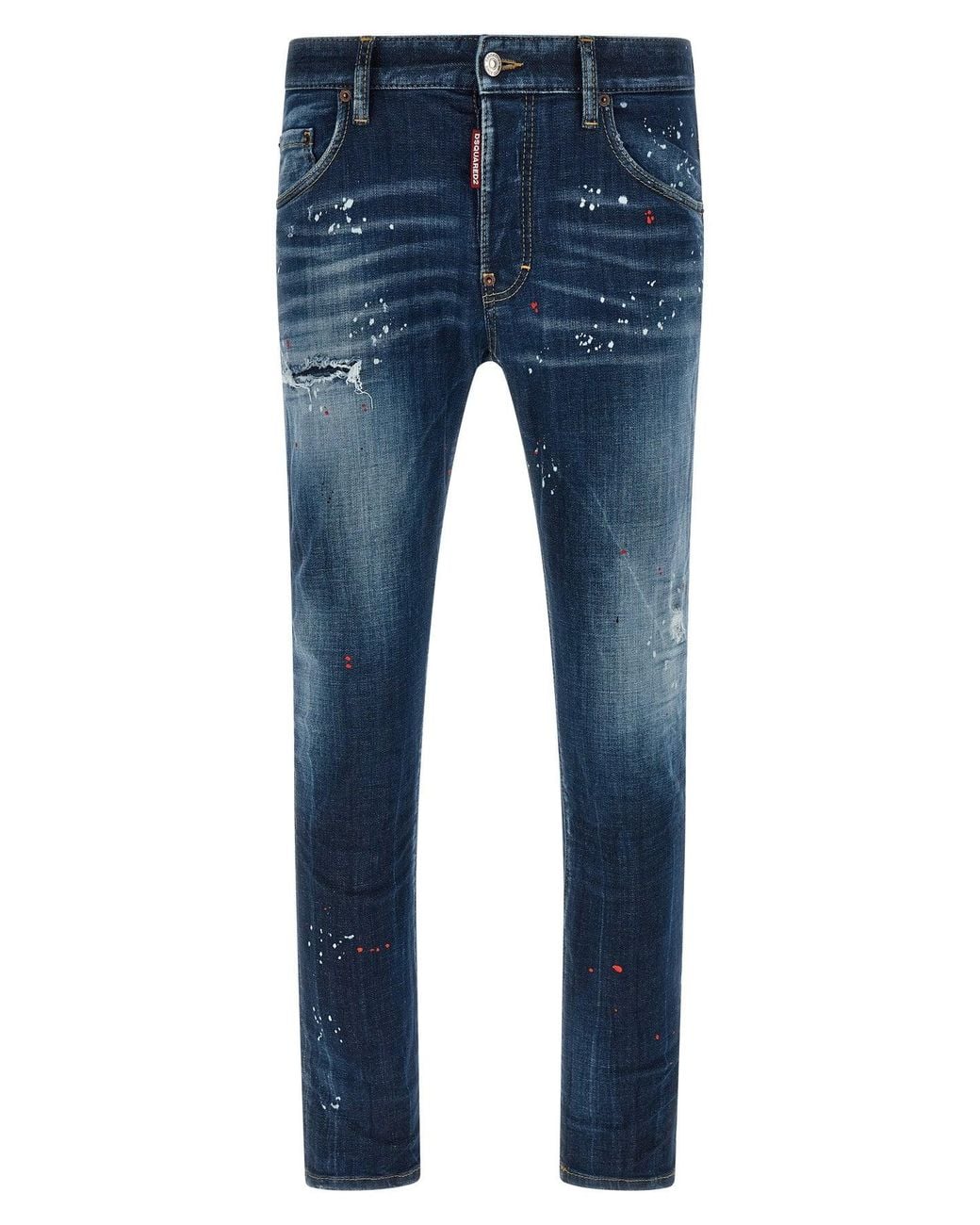 DSquared² Blue Skater Jeans With Paint Splatters for men