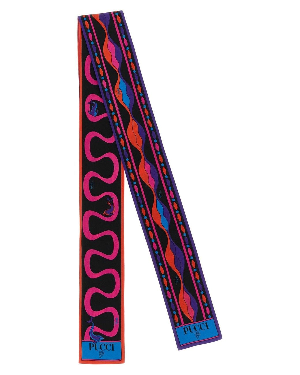 Emilio Pucci Red Multicolour Mixed Print Foulard