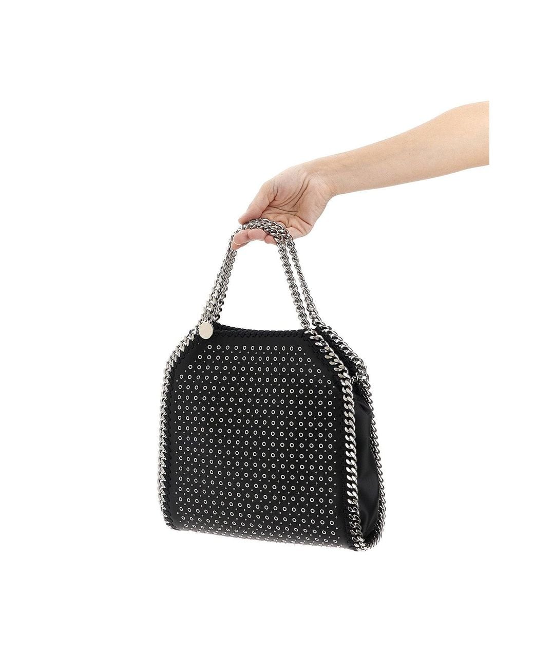 Stella McCartney Black Handbag 'Falabella Mini Eyelets'