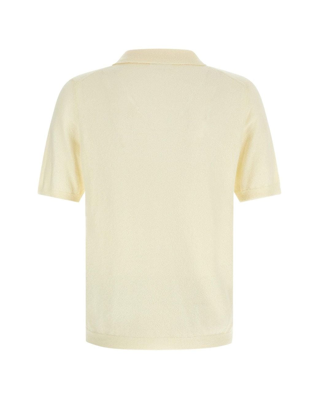 Roberto Collina White Polo Shirt With Terry-Effect Finish for men