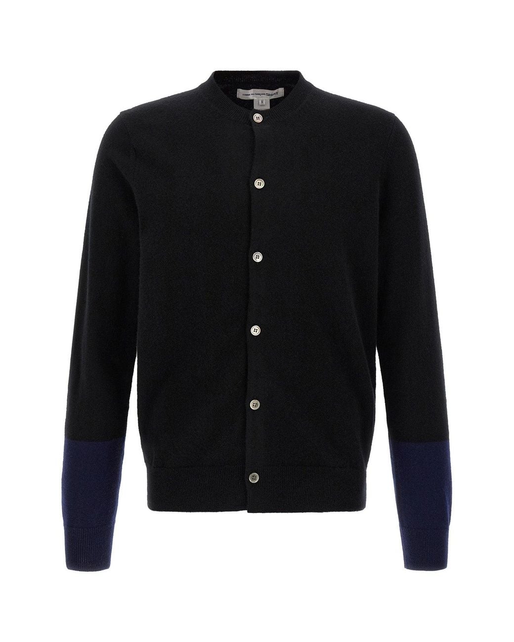 Comme des Garçons Black Color-Block Wool Cardigan for men