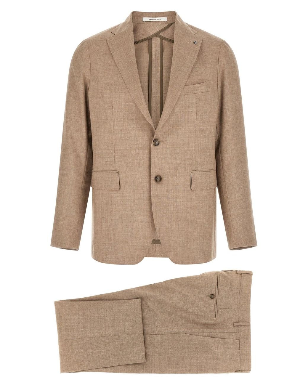 Tagliatore Brown Montecarlo Wool And Silk Suit for men