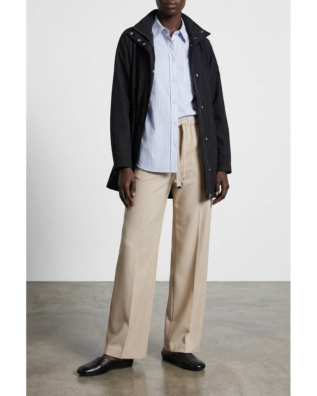 Max Mara Natural 'S Max Mara Argenta Wool Trousers With Drawstring