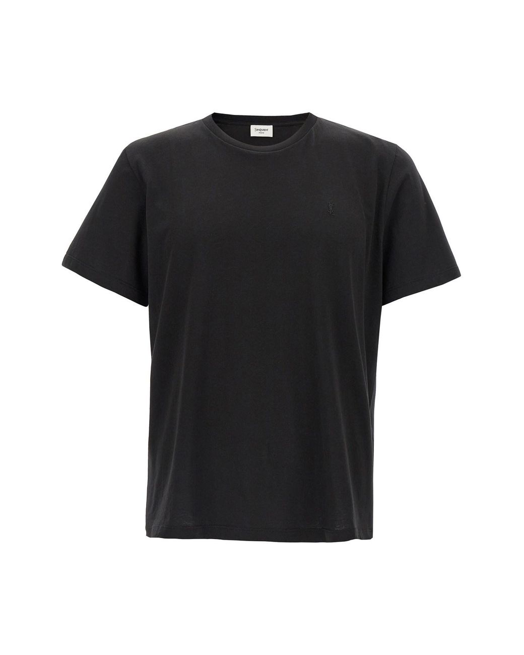 Saint Laurent Black Round Neck T-Shirt for men