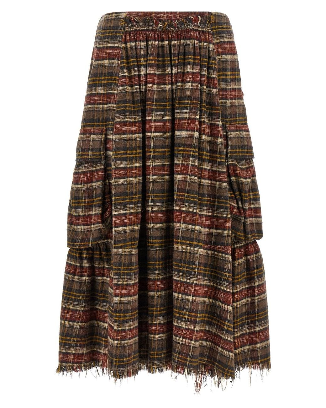 R13 Brown Cargo Skirt