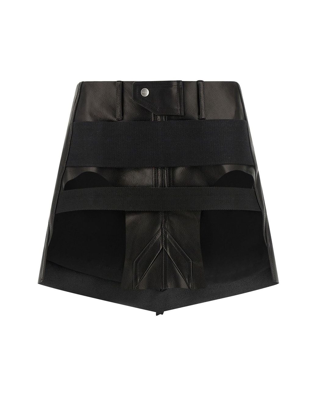 Rick Owens Black Skirt With Front Cut-Outs