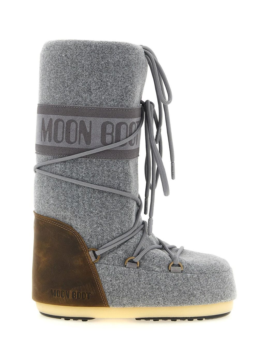 Moon Boot Gray ' Icon Nubuck Felt' Boots
