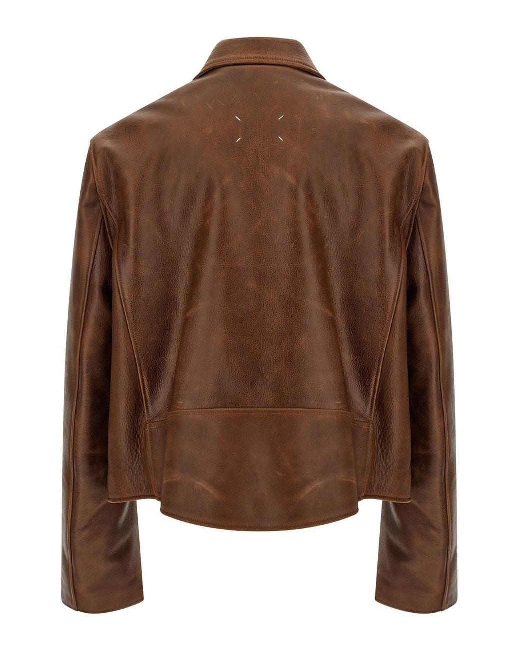 Maison Margiela Brown Biker Jacket for men