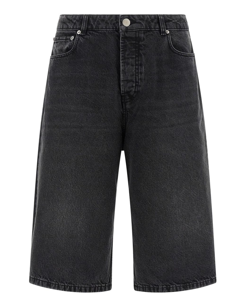 AMI Black Denim Bermuda Shorts for men