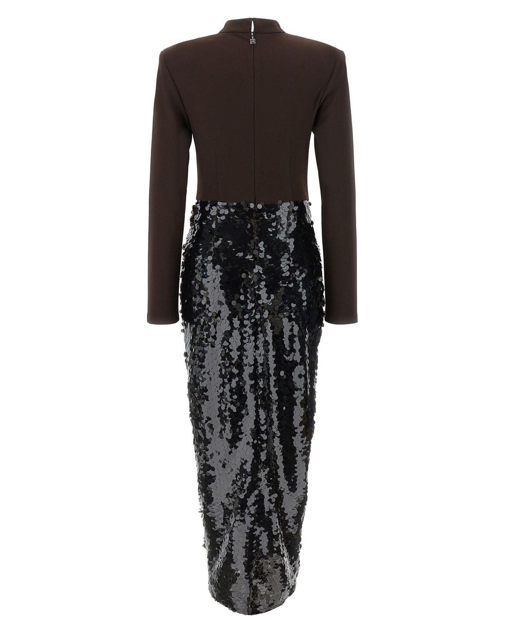 ROTATE BIRGER CHRISTENSEN Black 'Knotted Midi Dress'