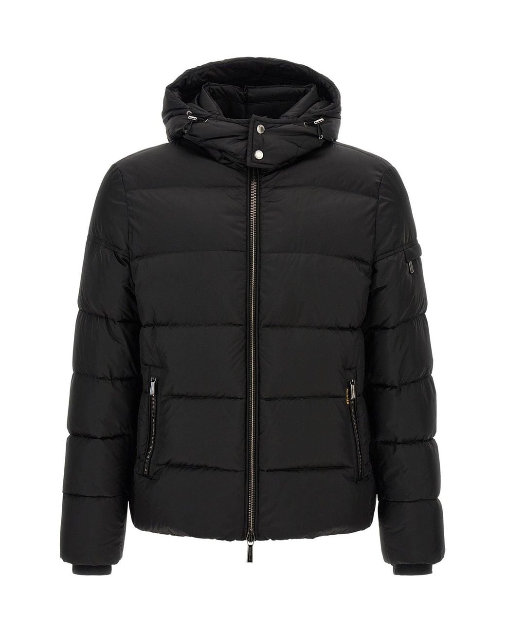 Moorer Black Bomber Jacket 'Brett' for men