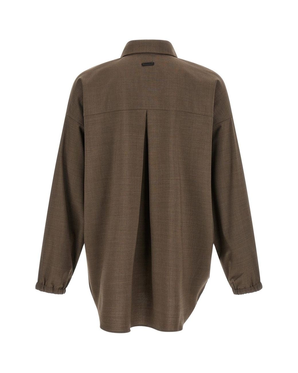 Fear Of God Brown Mélange Wool Shirt for men
