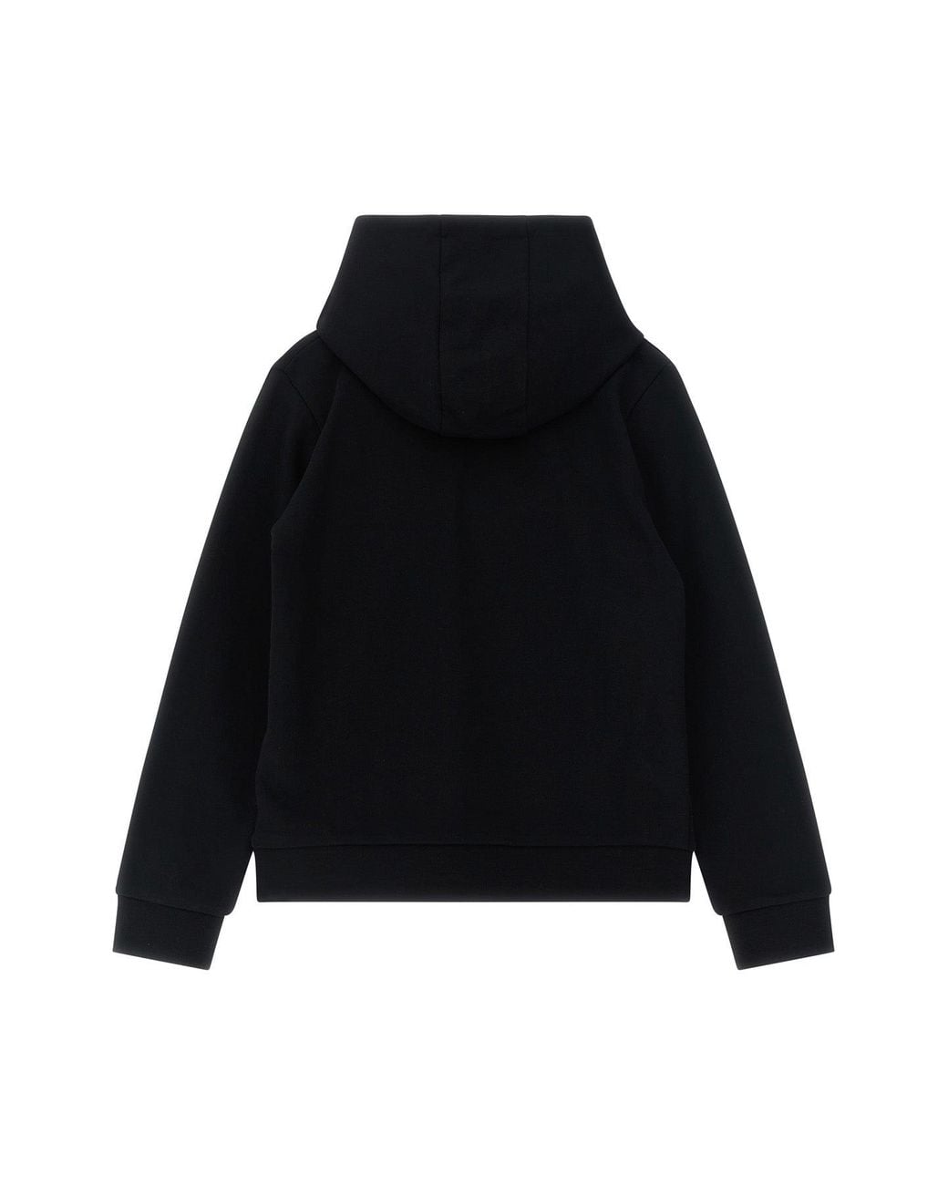 Moncler Black Hoodie With Embroidered Logo Detail