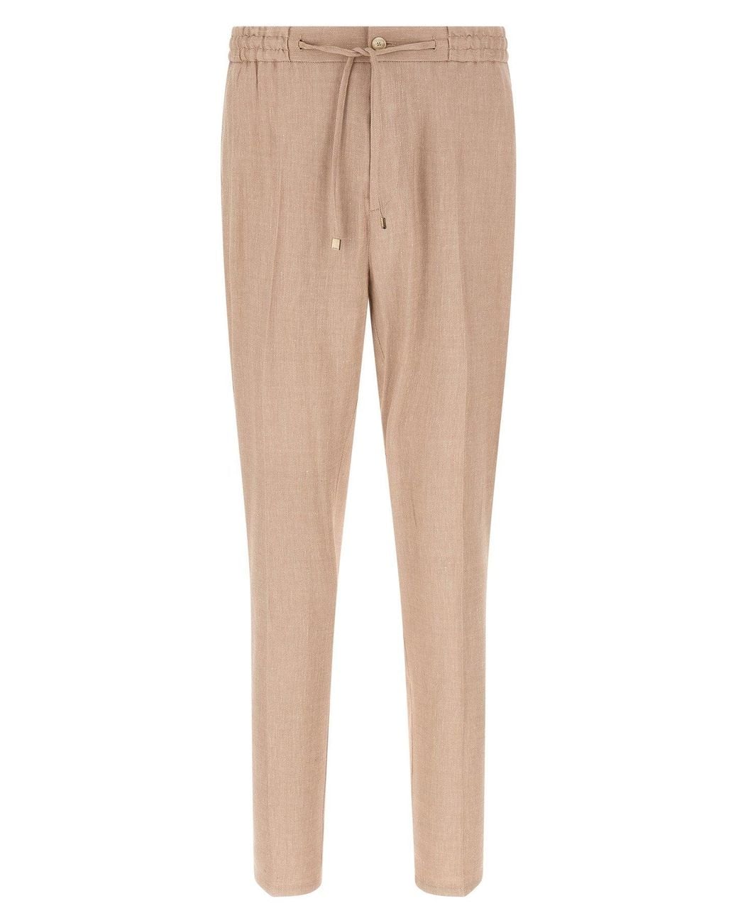 Etro Natural Drawstring Trousers for men