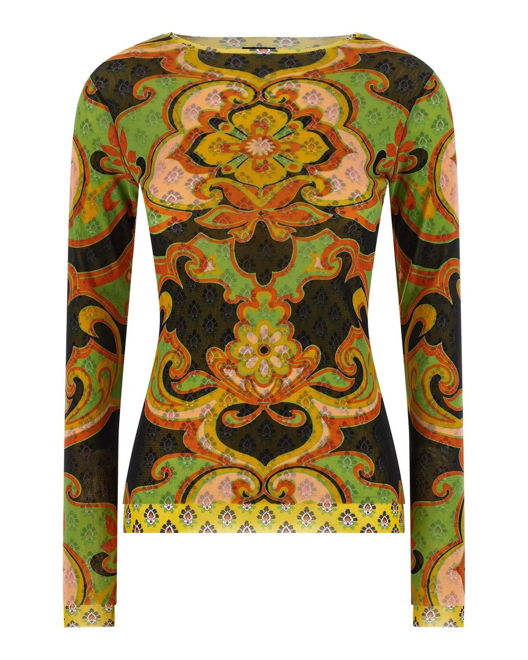 Etro Yellow Double-layer Mesh