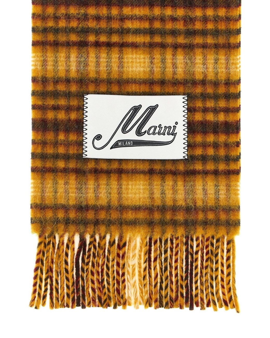 Marni Metallic Plaid Scarf