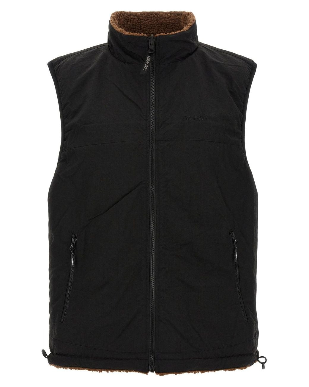 Gramicci Brown Reversible Sherpa Gilet for men