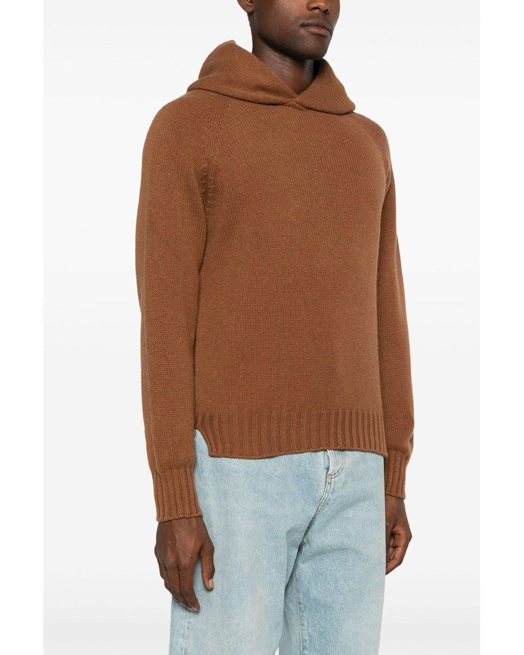 Ma'ry'ya Brown 'Hooded' Sweater for men