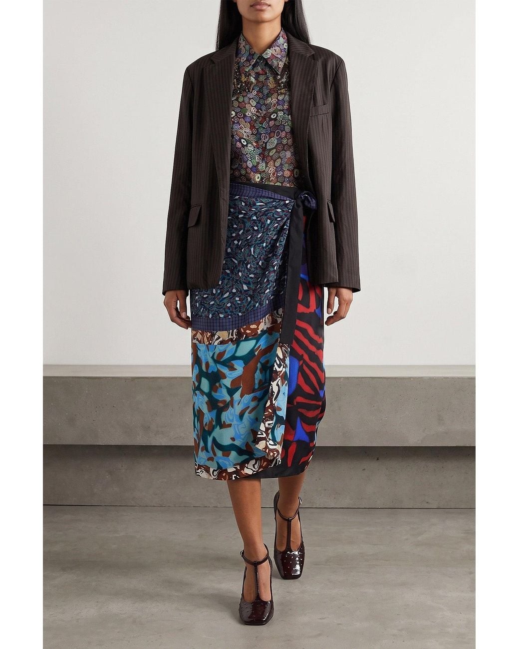 Dries Van Noten Black Blazer With Back Tie Detail
