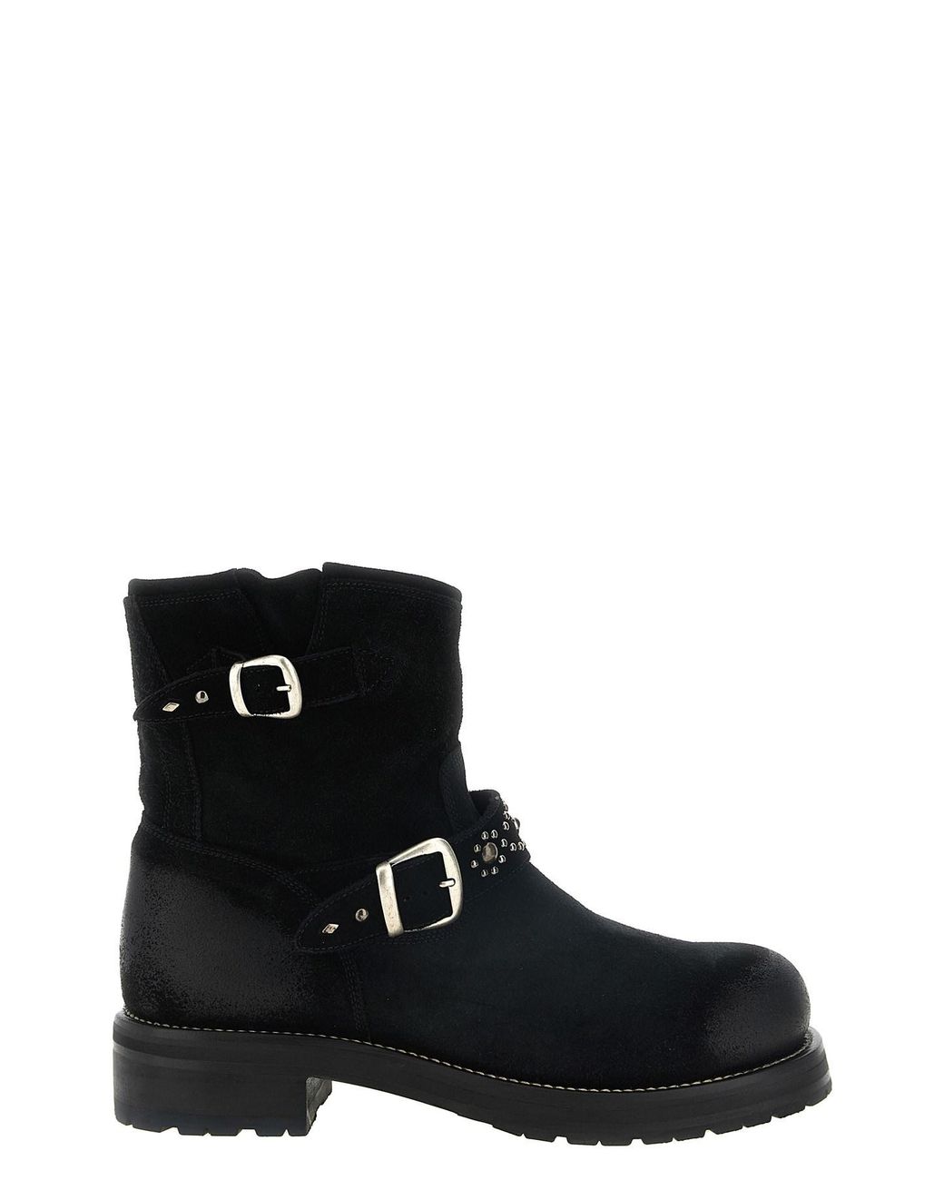 Second/Layer Black 'rider' Ankle Boots for men