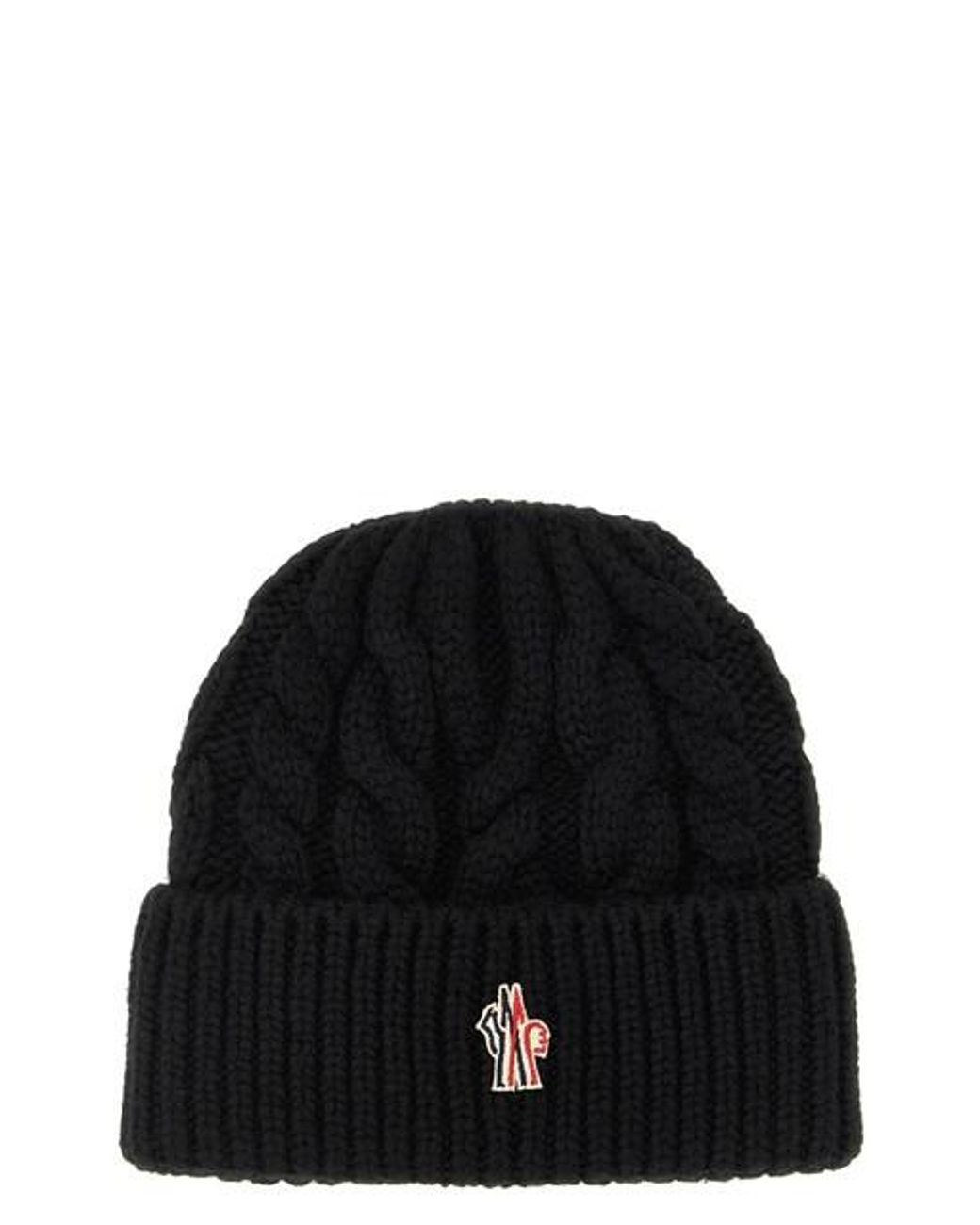 Berretto Patch Logo di Moncler in Black