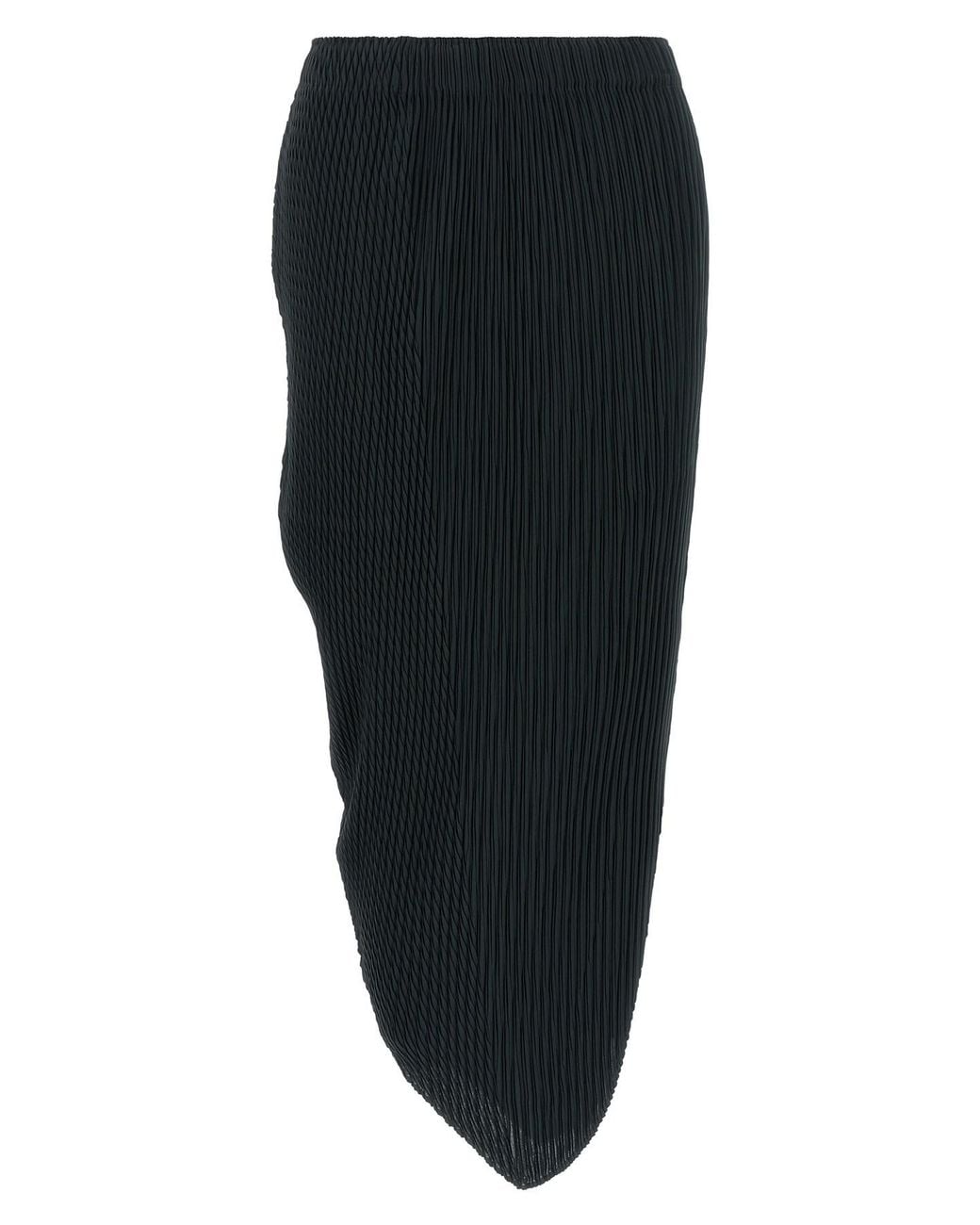 Issey Miyake Black 'leaf Pleats' Skirt